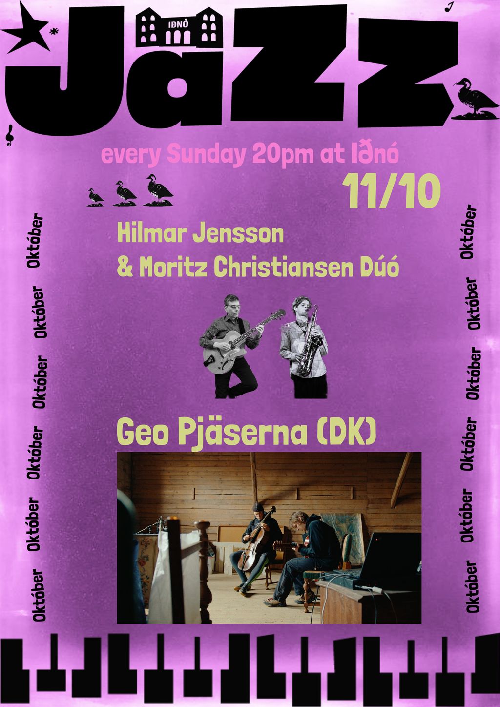 Geo Pjäserna (DK) og Hilmar Jensson & Moritz Christiansen dúó