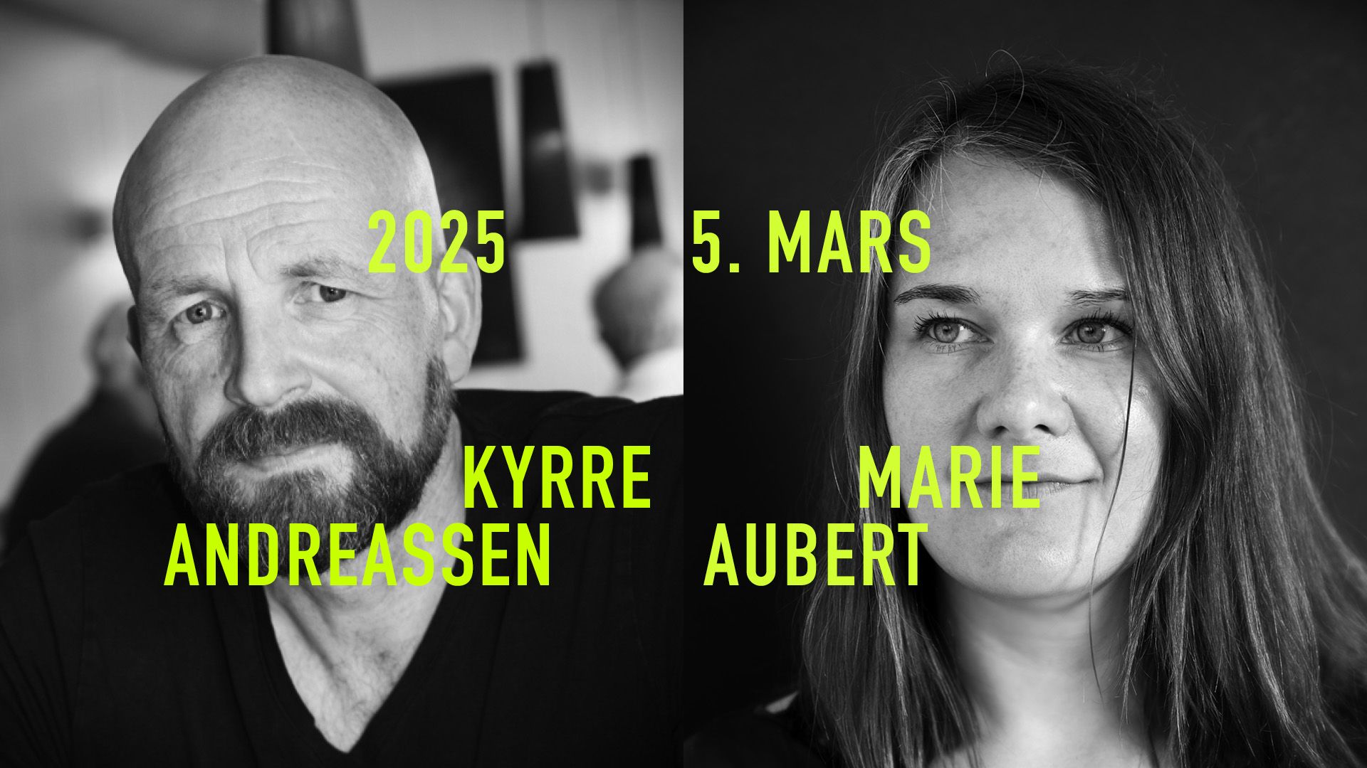 Litteraturhuset: Kyrre Andreassen i samtale med Marie Aubert