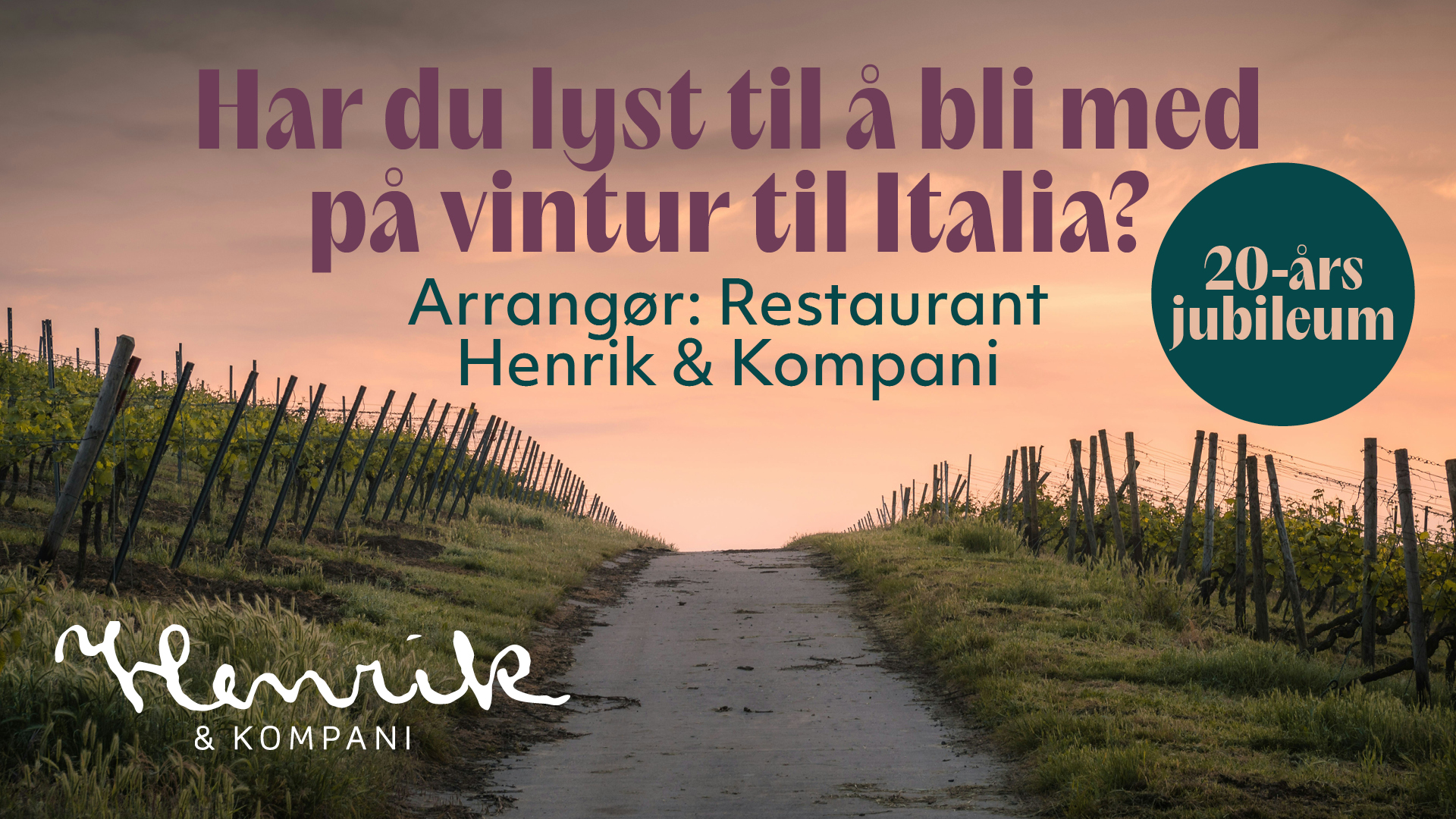 Vintur til Italia, 30. august – 3. september 2025
