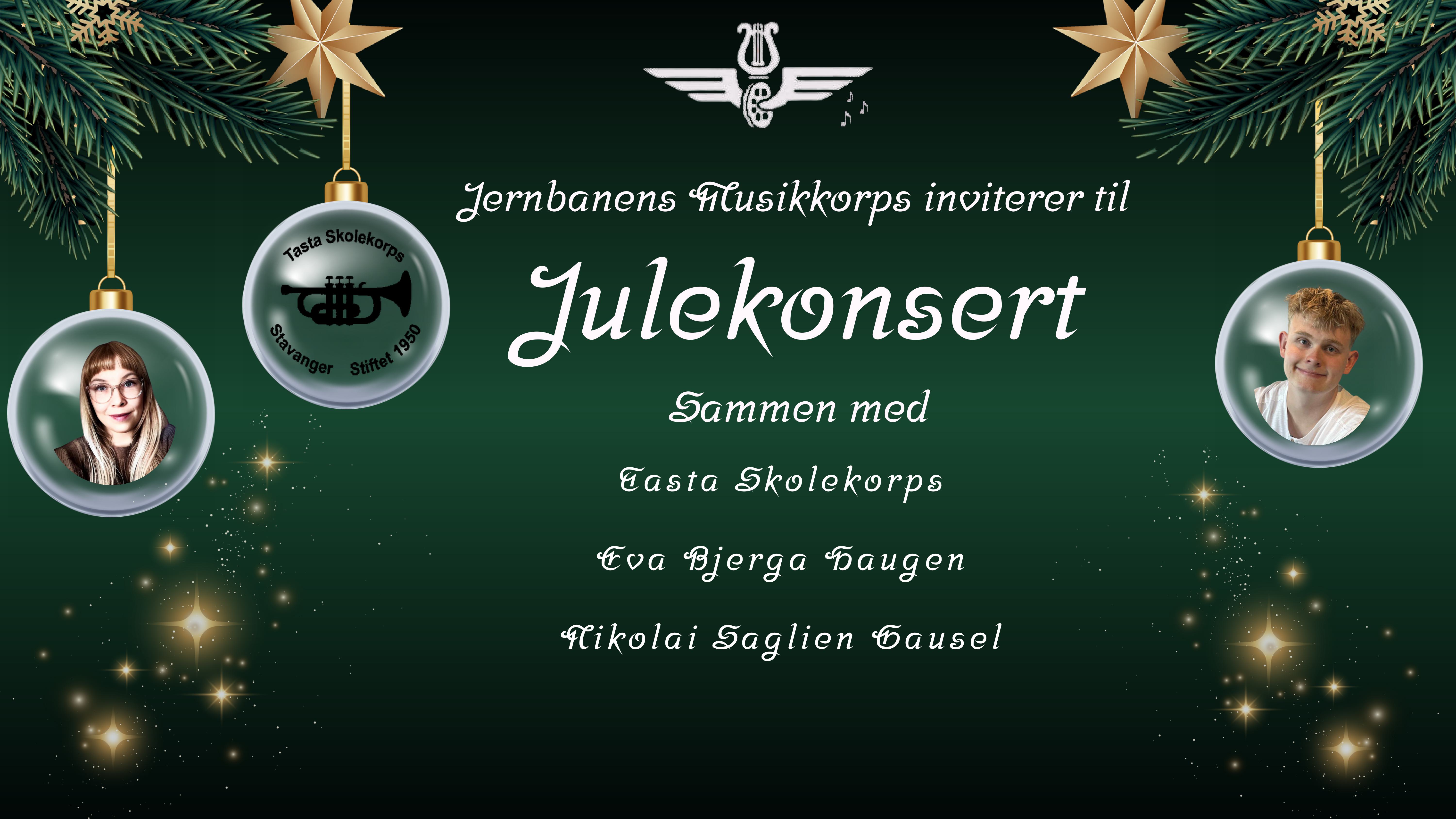 Julekonsert med Jernbanens musikkorps Stavanger og Tasta skolekorps