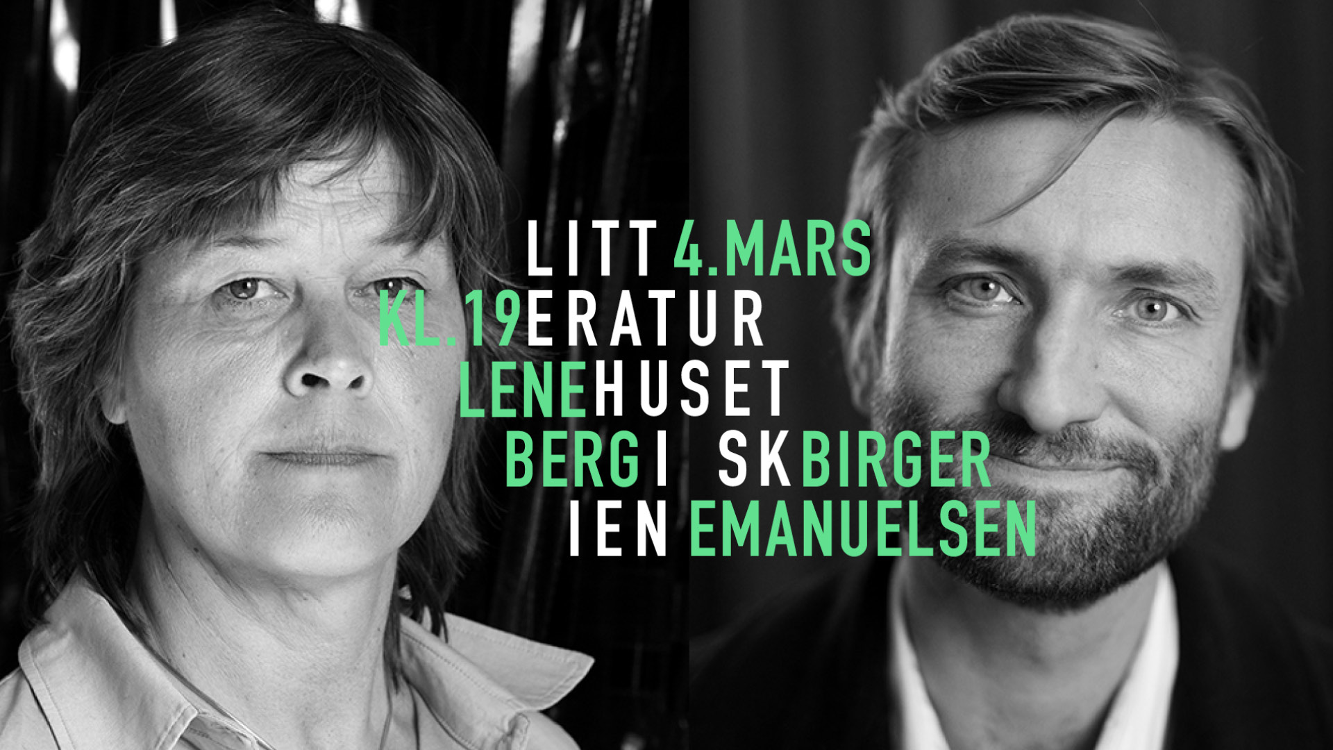 Litteraturhuset: Lene Berg og Birger Emanuelsen