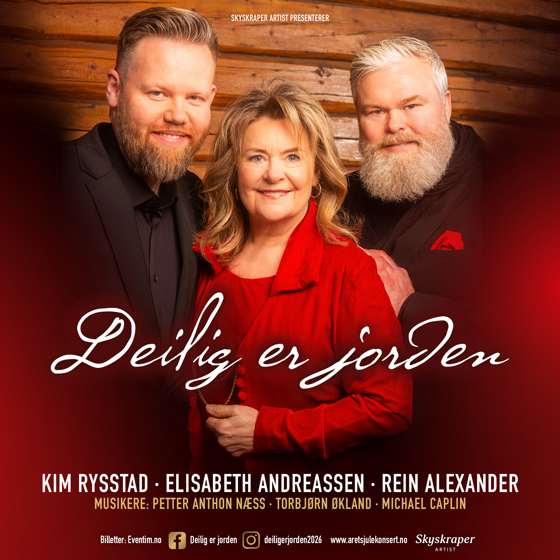 Deilig er jorden – Julekonsert med Rein Alexander, Elisabeth Andreassen og Kim Rysstad