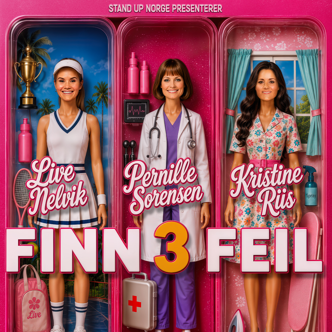 Bilde for arrangement «FINN TRE FEIL» - med Pernille Sørensen, Live Nelvik og Kristine Riis