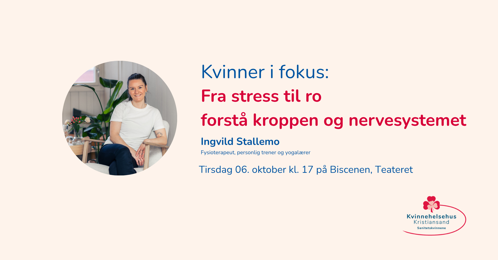 Bilde for arrangement Kvinner i fokus - Fra stress til ro - Forstå kroppen og nervesystemet