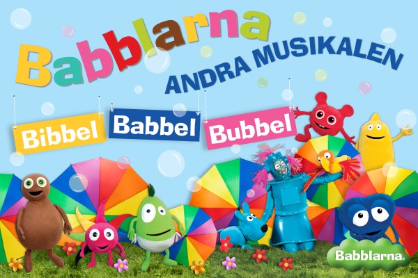 Omslagsbild Babblarna Andra Musikalen – Bibbel Babbel Bubbel