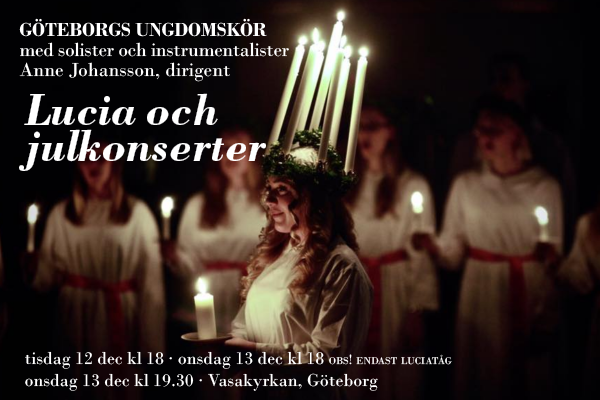 Omslagsbild Lucia- och julkonsert med Göteborgs Ungdomskör