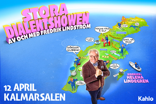 Omslagsbild Stora Dialektshowen – Av och med Fredrik Lindström
