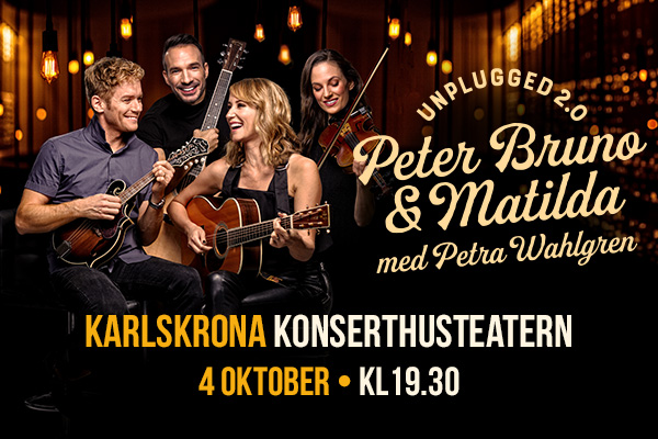 Omslagsbild Unplugged 2.0 med Peter, Bruno, Matilda och Petra Wahlgren