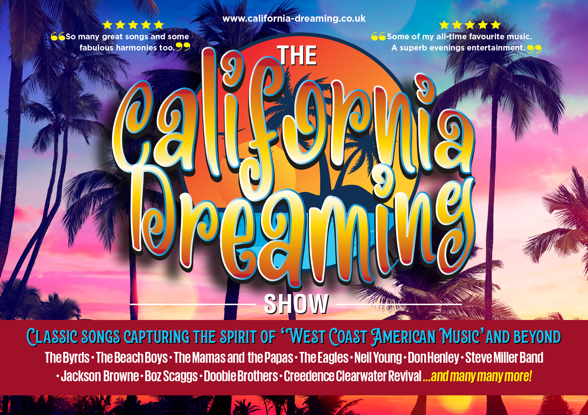 Image representing California Dreamiing - The glory years of America's West Coast from The Astor Theatre