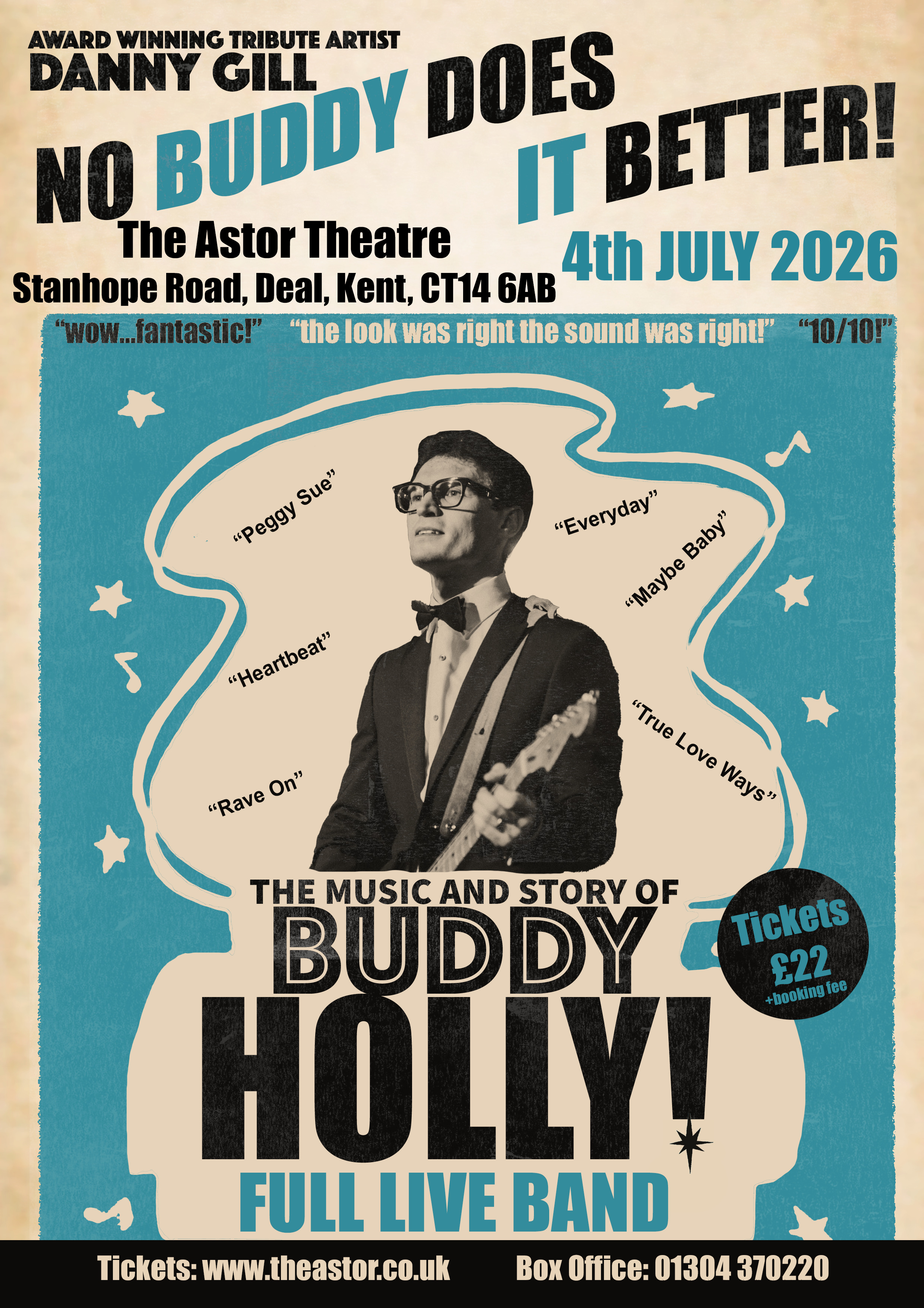 Image representing Buddy Holly - No Buddy Does It Better - A Tribute to Buddy Holly and The Crickets from The Astor Theatre